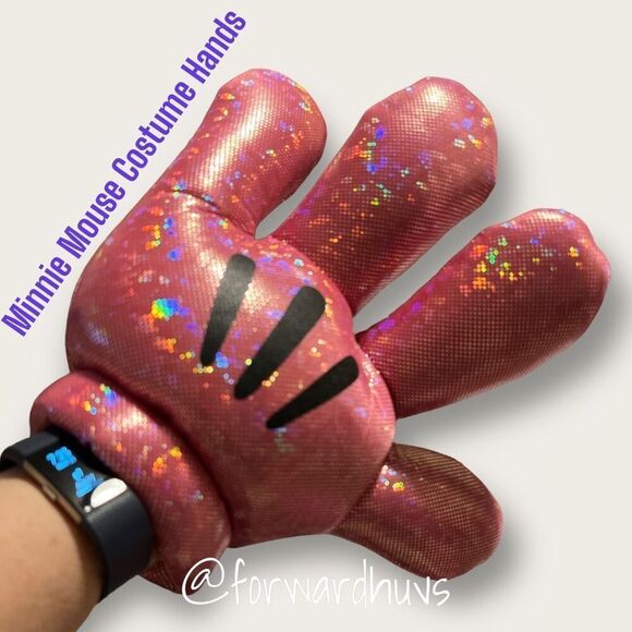 Disney Parks Minnie Mouse 10” Sparkling Costume Gloves (Pair) - Picture 11 of 12